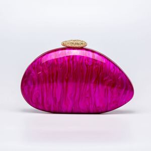 Nouvelle Arrivée : Pochette de Soirée de Luxe pour Femme, Magnifique Sac en Acrylique Coquillage Irrégulier avec Strass pour Mariage et Cérémonie Estivale - Product Image 4
