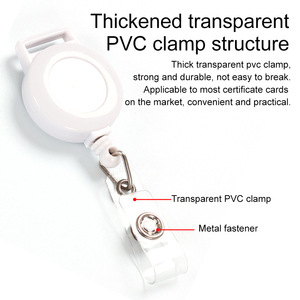 مشبك حامل شارة حبل يويو للرقبة بالجملة من الفينيل بحزام معرف بلاستيكي - Product Image 2