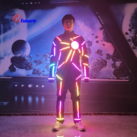 Control inalámbrico LED Light Tron Dance Disfraces TV & Movie Disfraces LED Cosplay Disfraz Rave Ropa de rendimiento