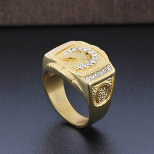 Offre Spéciale – Bague Chevalière Homme Plaqué Or 18K, Élégante en Acier Inoxydable avec Tête de Cheval et Diamant, Bijou Quotidien pour Équitation et Fêtes - Product Image 4