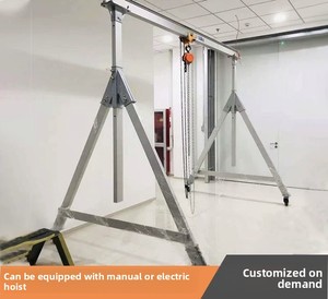 Mini-grue <span class=keywords><strong>portique</strong></span> mobile pliable en aluminium léger 0,5T 1T 2T, grue de levage motorisée portable réglable avec télécommande - Product Image 3
