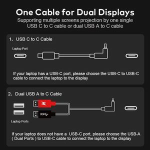 Meilleure vente <span class=keywords><strong>Écran</strong></span>s externes FOPO S700 Câble unique USB-C connectivité Triple moniteur Ordinateur <span class=keywords><strong>portable</strong></span> - Product Image 3