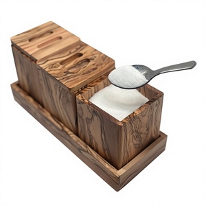 Wooden Spice <b>Jar</b> <b>Storage</b> Container Classic Design Multifunction Shape 250mL Capacity Wooden Lid <b>for</b> <b>Kitchen</b> Countertop - Product Image 3