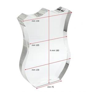 Trophée en cristal K9 180x130x30mm avec graphismes imprimés UV, en verre et papier, pour salons professionnels et événements de bienvenue - Product Image 2