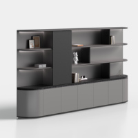 Bureau de direction de luxe en bois avec grand espace pour les genoux, idéal pour PDG, directeurs et managers, pour une ambiance confortable.