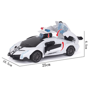 Enfants petits jouets de police électriques sans fil avec lumière en forme de missile transformer <span class=keywords><strong>voiture</strong></span> télécommandée voitures rc - Product Image 4