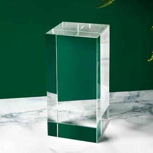 Bloc de verre laser 3D brillant K9 vierge, personnalisable avec photo gravée, en vrac, prêt à être expédié, idéal pour cadeaux - Product Image 1