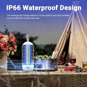 Nuevo modelo recargable portátil de descarga eléctrica Fly Catcher Bug Zapper Light Wave Trapping Mosquito Killer Lamp Repelente - Product Image 4