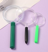 Colorful Handheld Min Toy Acrylic 40MM Lens PP Frame 3X Plastic Magnifying Glass