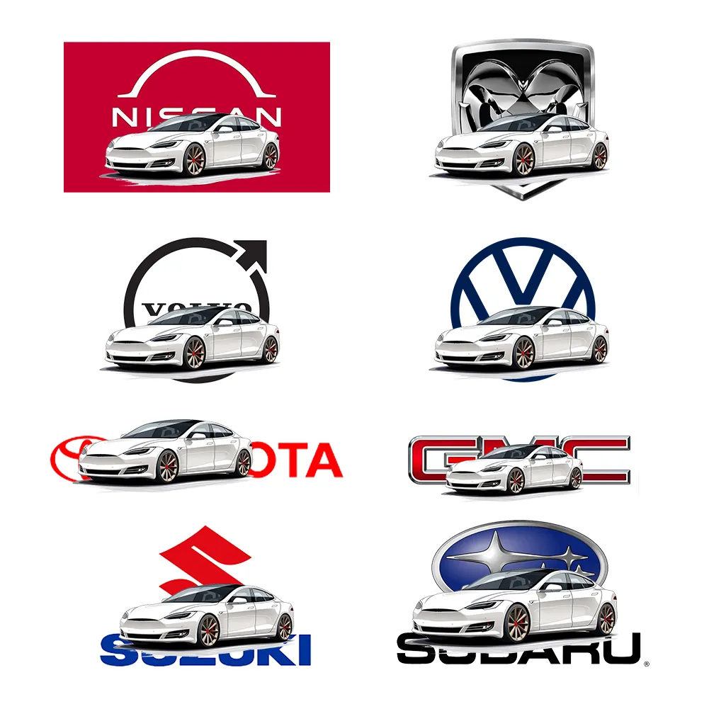 Vente directe d'usine voiture emblèmes insigne Auto Logo voiture autocollants pour Toyota Nissan Dodge Volkswagen Suzuki Subaru Volvo Gmc