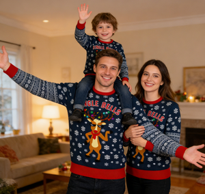 2026 Custom Jacquard Knitted Family <strong>Christmas</strong> Pullover Sweater Family Acrylic Sweater Kid <strong>Girls</strong> Boys <strong>Christmas</strong> <strong>Jumper</strong> - Product Image 3