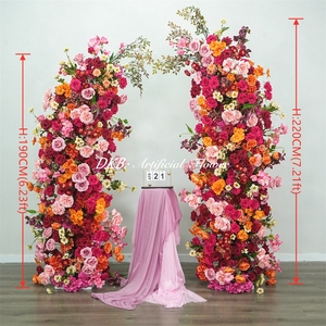 Arche décorative en soie faite à la main DKB style Forêt avec fleurs et plantes pour toile de fond de scène événementielle et décoration de fête d'anniversaire - Product Image 2