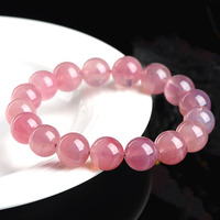 Bracelets en Quartz Rose Violet Naturel de Madagascar Polissage de Pierre de Quartz Rose Violet de Haute Qualité à Vendre