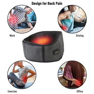 Kingworth 3 en 1, triple acción, dolor muscular, calambres, terapia de calor, soporte <span class=keywords><strong>Lumbar</strong></span> para la espalda, masajeador corporal, función calentada, cinturón de masaje - Product Image 5