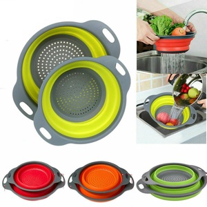 <span class=keywords><strong>Passoire</strong></span> <span class=keywords><strong>rétractable</strong></span> ronde en <span class=keywords><strong>Silicone</strong></span> pliable au-dessus de l'évier avec poignée <span class=keywords><strong>passoire</strong></span> pliante de cuisine bols de vidange filtre à eau - Product Image 2
