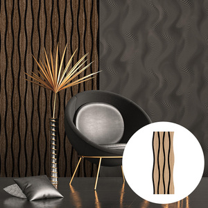 Legno e poliestere parete acustica <span class=keywords><strong>fai</strong></span> <span class=keywords><strong>da</strong></span> <span class=keywords><strong>te</strong></span> speciale forma irregolare pannelli di parete acustica a doghe per la decorazione della parete - Product Image 5