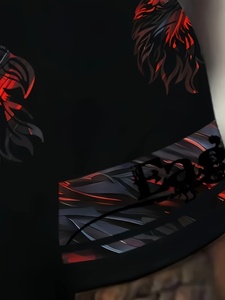 T-shirt sportiva casual da uomo a maniche corte, comoda e confortevole, con motivo a bandiera d'aquila stampato in 3D, stampa grafica classica con animali M - Product Image 3