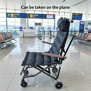 Silla de Ruedas Plegable Grande Personalizada para Fábrica, con Ruedas para Maleta, Aprobada para Avión, Soporta 150KG, para Discapacitados, Viajes a Centros Comerciales y Turismo - Product Image 1