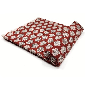 Tela de algodón puro hecha a mano con estampado tradicional Bagru, teñida con tintes naturales, ideal para prendas de vestir, acolchados y telas creativas. - Product Image 2