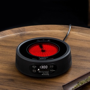 Bếp điện gốm sứ mini Yuelong 2024, ấm đun trà gia dụng, bếp từ đặc biệt tích hợp vỉ nướng sóng ánh sáng - Product Image 3