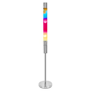 TIANHUA Wholesale High Quality Big Large Giant Standing Tall Long Tube Shape Store Shops Rainbow Lava Floor Lamp Tube