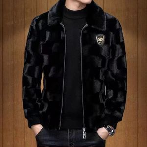 Men's Stylish Faux Fur Coats Long <strong>Waterproof</strong> <strong>Trench</strong> with Stand Collar Woven Outerwear Jacket - Product Image 6