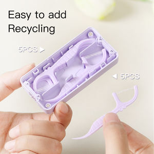 Hilo <span class=keywords><strong>Dental</strong></span> Portátil de Menta Fresca, Biodegradable, de Plástico, con Cera HIPS para Limpieza <span class=keywords><strong>Dental</strong></span> en Eventos Sociales, Paquete de 10 Unidades - Product Image 2