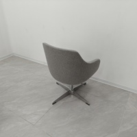 Fauteuil pivotant moderne de salon, directement de l'usine, avec structure en alliage d'aluminium, hauteur réglable, dossier solide, idéal pour les salles de conférence et les bureaux.