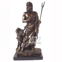 Statues de dieux grecs en métal célèbres, Hades en bronze, sculpture de Zeus pour la décoration