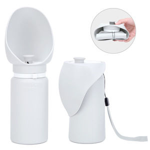 Forniture per animali domestici cane e gatto da viaggio in Silicone moderno solido pieghevole impermeabile pieghevole bottiglia portatile per passeggiate all'aperto - Product Image 1