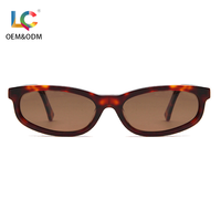 Lunettes de soleil rétro rectangulaires en acétate polarisées, monture fine, lunettes de créateur haut de gamme pour un look tendance 2026, unisexe