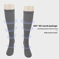 Chaussettes de compression longues à haute élasticité pour la course et le cyclisme, chaussettes de sport épaisses en tissu éponge pour le soutien et la récupération des jambes