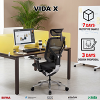 Chaise de bureau ergonomique en maille avec 15 positions d'inclinaison, accoudoirs à commande filaire 5D et siège coulissant pour espaces de travail commerciaux et usines GTChair