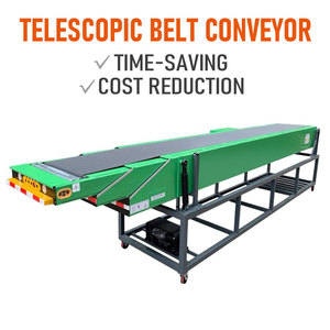 Ekspres lojistik taşıma sıralama sistemleri için hız kontrol cihazı ile parsel yükleme boşaltma teleskopik bantlı konveyörler - Product Image 2