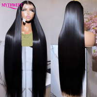 Wig Rambut Asli Brasil Lurus 13x6 Grosir, Wig Full Lace Frontal Dengan Baby Hair, Wig Rambut Manusia Virgin untuk Wanita Kulit Hitam