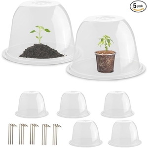 Pot de jardinage en plastique durable, pot de pépinière transparent avec dôme d'humidité <span class=keywords><strong>pour</strong></span> <span class=keywords><strong>semis</strong></span>, légumes, plantes succulentes, boutures - Product Image 5