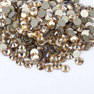 Strass en verre doré SS6-SS30, cristal AB, non thermocollants, haute qualité, pierres plates pour nail art, bricolage et décorations - Product Image 6