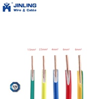 Thhn Precio bajo 2, 5mm2 Alambre de cobre ignífugo 450 750V IEC 60332 Cable eléctrico de construcción certificado