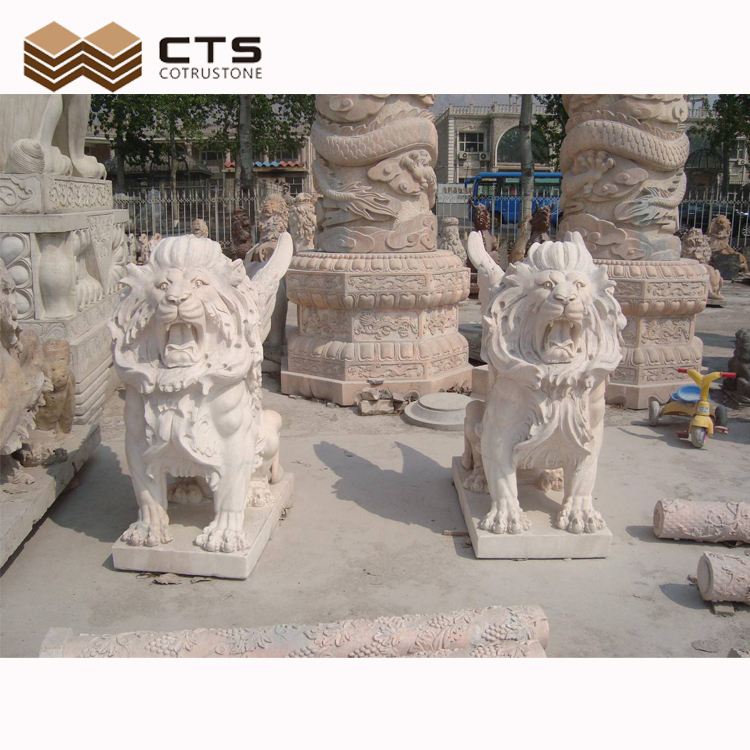 Marble lion statues bronze garden statue fountain statues for sale