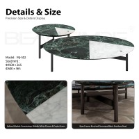 Table d'appoint en travertin minimaliste avec dessus en verre artisanal & base en pierre naturelle, personnalisable pour salon