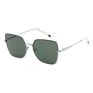 Gafas de Sol Rectangulares con Montura Metálica Completa, Lentes Verdes, Protección UV400, Unisex, para Uso en Exteriores - Product Image 1