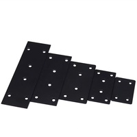 Support triangulaire réglable en acier inoxydable noir sur mesure pour l'assemblage de meubles, quincaillerie de fixation