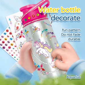 Decora la tua bottiglia d'acqua Thermos isolata in acciaio inossidabile con adesivi per gemme per bambini <span class=keywords><strong>regali</strong></span> per bambini di 6-12 anni - Product Image 3