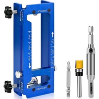 Perforateur de positionnement 2-en-1, kit d'installation de charnières de porte en alliage d'aluminium, localisateur de perçage pour charnières de porte