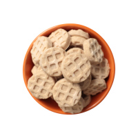 Friandises lyophilisées en forme de gaufre pour chat et chien, collation saine