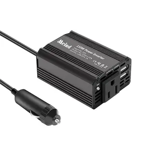 150 Wát Power Inverter cho xe 12V DC để 110V AC chuyển đổi Xe cắm Outlet Adapter với 1 AC ổ cắm và 2 cổng USB