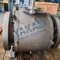 Vanne à boisseau sphérique en acier inoxydable à orifice égal (V-Port) EN1092-1 ASTM A182 F316 avec revêtement céramique