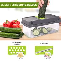 Hete Verkopende Keuken Multi 13 In 1 Handmatige Mandoline Fruit Groentesnijder Ui Dicer Vegetarische Snijmachine Groente Chopper