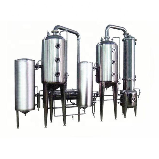 GMP Standard Stainless Steel Milk Vacuum Evaporator/two Effect and Three Effect Vacuum Concentration Evaporator