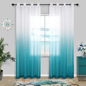 <span class=keywords><strong>Rideaux</strong></span> en tulle de polyester cristallin ultra-légers imprimés sur mesure avec un dégradé de couleurs arc-en-ciel pour un effet drapé décoratif - Product Image 4